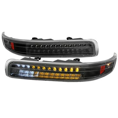 1999-2002 Chevy Silverado/ 00-2006 Tahoe Suburban LED Bumper Lights Matt Black