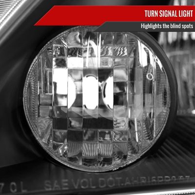 2007-2011 Honda CR-V Factory Style Headlights Matte Black Housing/Clear Lens