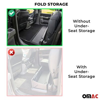 2015-2020 Ford F-150 SuperCrew Premium Floor Mats Liners First and Second Row Set Black