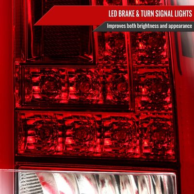 2015-2020 Chevy Tahoe/Suburban LS LT LTZ Premier LED Tail Lights Chrome/Red