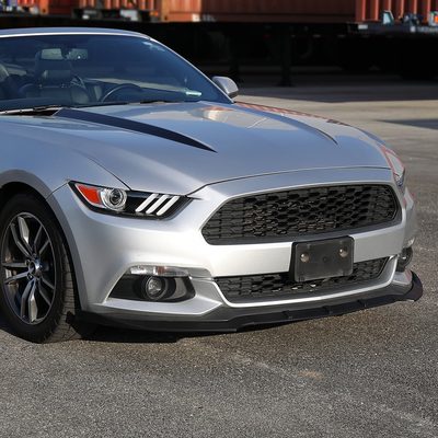 2015-2017 Ford Mustang Matte Black Polypropylene 3Pcs Bumper Lip Spoiler