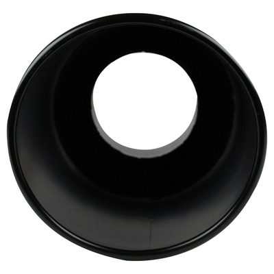 Universal 4" Inlet/8" Outlet Black Stainless Steel Bolt-On Angled Exhaust Tip