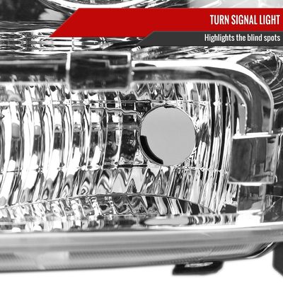 2007-2014 Chevy Avalanche/Tahoe/Suburban Factory Style Headlights Chrome/Clear