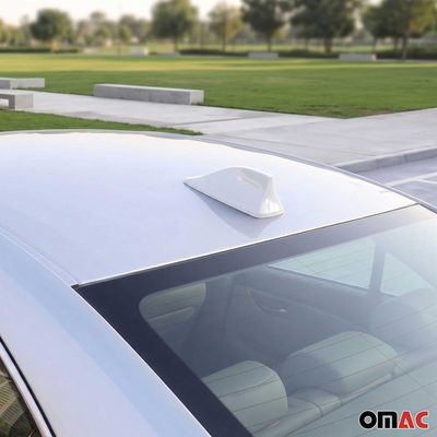 Car Shark Fin Antenna Roof Radio AM/FM Signal Aerial Accessories White