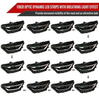 2015-2017 Ford Mustang/2018-2020 Shelby HID/Xenon LED Signal Headlights Smoke