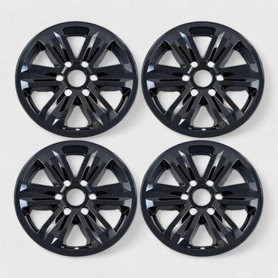 2015-2020 Ford F-150 Wheel Cover Hubcaps Set 17" Gloss Black 8Pcs ABS Plastic