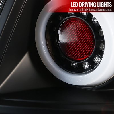 2006-2013 Chevy Impala/ 14-2016 Impala Limited LED Tail Lights Matt Black/Clear