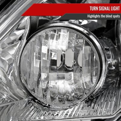 2007-2011 Honda CR-V Factory Style Headlights Chrome Housing/Clear Lens