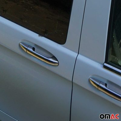 2016-2024 Mercedes Metris Car Door Handle Cover Protector Keyless Stainless Steel 8x