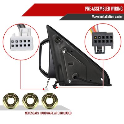 2013-2019 Dodge RAM Chrome Heated Side Mirror Turn Signal &Puddle Light Driver