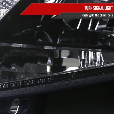 2010-2012 Ford Fusion Projector Headlights LED Light Strip Glossy Black/Smoke