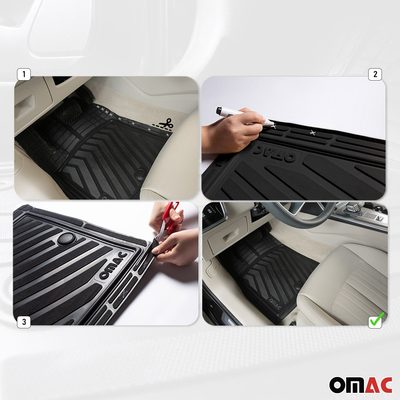 2023-2026 Cadillac Lyriq Universal Floor Mats Liner All Weather 3D Black Waterproof 4Pcs