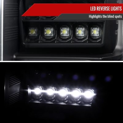 2015-2017 Ford F-150 V2 LED Tail Lights Matte Black Housing/Clear Lens