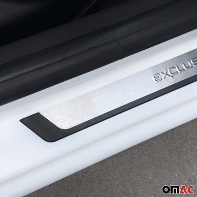 Infiniti QX30 QX50 QX60 Door Sill Scuff Plate Scratch Protector Exclusive Brushed Stainless Steel 4Pcs
