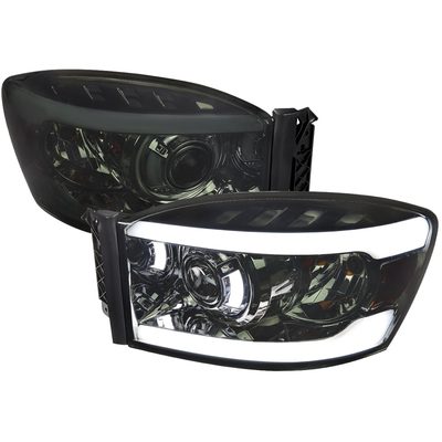 2006-2008 Dodge RAM 1500/ 06-2009 Dodge RAM 2500/3500 LED Tube Headlights Smoke