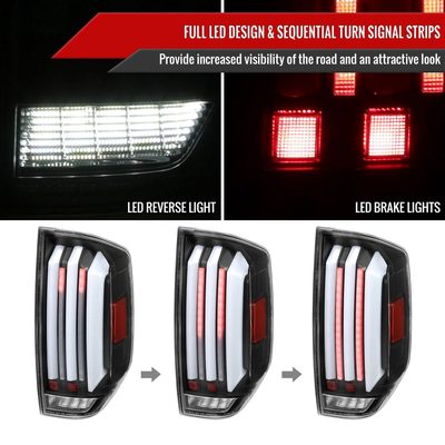2014-2021 Toyota Tundra Facelift Full LED Tail Lights Turn Signal Matt Black
