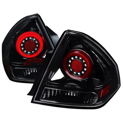 2006-2013 Chevy Impala/ 2014-2016 Impala Limited LED Tail Lights Jet Black/Clear