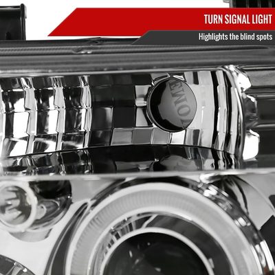 2005-2007 Nissan Pathfinder/ 05-2008 Frontier Dual Halo Headlights Chrome