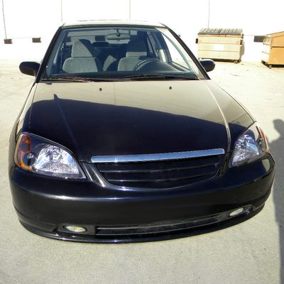 2001-2003 Honda Civic Factory Style Headlights Matte Black/Clear Lens