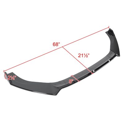 2014-2020 VW Golf GTI/R/R-Line Glossy Black 3Pcs Front Bumper Lip Set