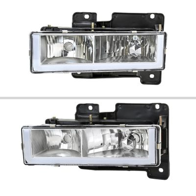 1988-1998 Chevy C/K C10/Tahoe/Sierra/Yukon/Suburban LED Headlights Chrome