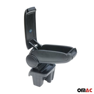 2015-2018 Ford Focus Black Center Console Armrest Plastic PU Leather 1Pc