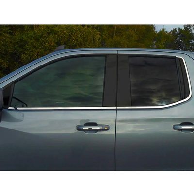 2019-2025 Chevrolet Silverado Double Cab Stainless Steel Window Sill Trim 6Pcs