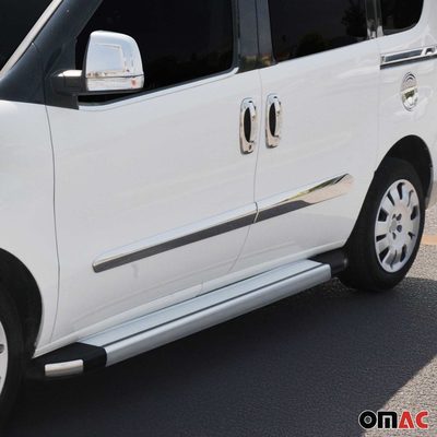 2015-2022 RAM ProMaster City Side Door Molding Trim Skirt Garnish Stainless Steel 4Pcs