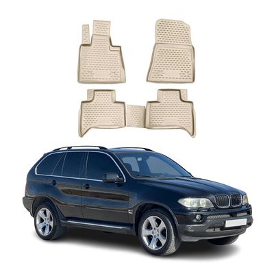 2000-2006 BMW X5 E53 Floor Mats Liners Full Set All Weather Beige