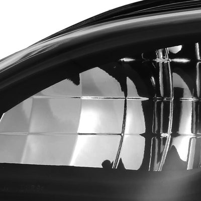 1994-1998 Ford Mustang Factory Style Headlights Matte Black/Clear Lens