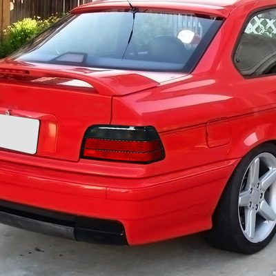 1992-1998 BMW E36 3 Series Coupe/Convertible Tail Lights Chrome/Red Smoke Lens