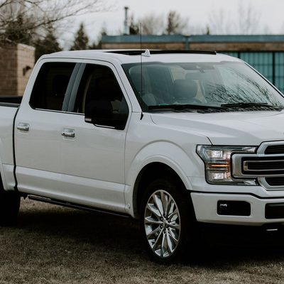 2015-2020 Ford F-150 Mirror Cover Caps Gloss Black 2Pcs ABS Plastic