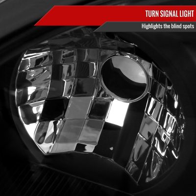 2005-2007 Ford Focus Factory Style Headlights Matte Black Housing/Clear Lens