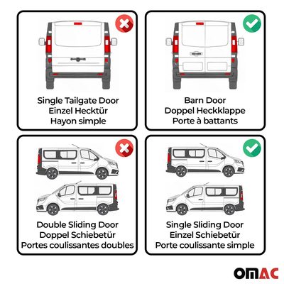 1992-2003 VW Eurovan Side Curtain Behind The Driver 1x Sliding Door 1x Tailgate