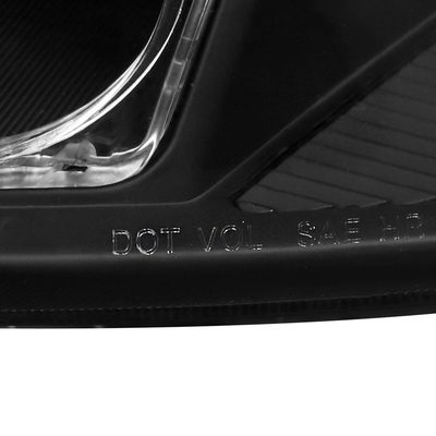 2004-2006 Nissan Maxima Projector Headlights Amber Reflectors Matt Black/Clear