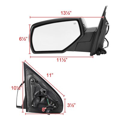 2014-2018 Chevy Silverado/Sierra Chrome Heated Side Mirror &Puddle Driver