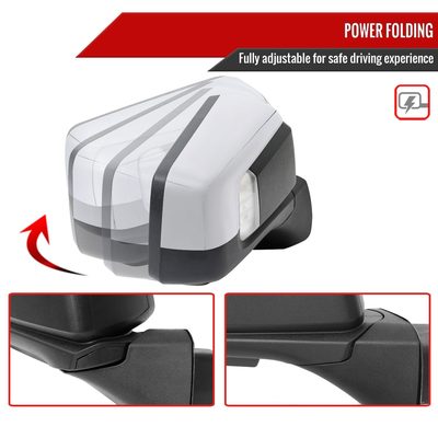 2019-2024 Chevy Silverado 1500 Chrome Auto-Fold Side Mirror Passenger Side