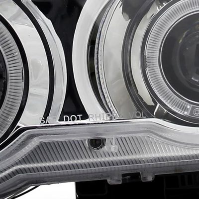 2001-2003 BMW E53 X5 Dual Halo Projector Headlights Chrome/Clear Lens