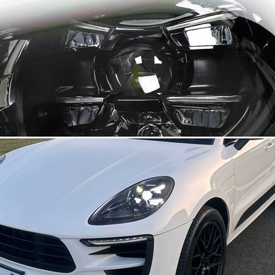 For Porsche Macan 95B.1 2015-2018 Matrix LED Projector Headlights DRL Non-Dynamic Black Clear Glossy Trim