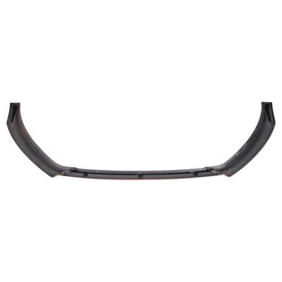 2014-2017 VW Golf Glossy Black/Red Trim 3Pcs Front Bumper Lip Splitter Kit