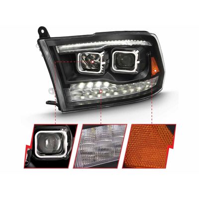 Fits 2009-2018 Ram 1500, 2010-2018 2500/3500, 2019-2023 1500 Classic (ANZ-111441)