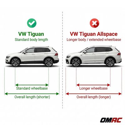2018-2024 Volkswagen Tiguan Running Boards Side Steps Silver