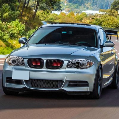 2004-2013 BMW E81 E82 E87 E88 Dual Halo Projector Headlights LED Light Chrome