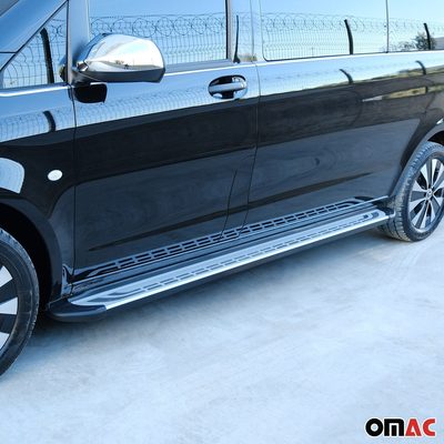 2011-2026 Dodge Durango Nerf Bar Side Step Running Board Silver Black 2 Pcs