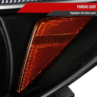 2005-2010 Scion tC Dual Halo Projector Headlights Matte Black/Clear Lens