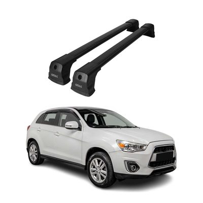 2011-2023 Mitsubishi Outlander Sport Roof Rack Cross Bars Luggage Carrier Aluminium Black 2 Pcs