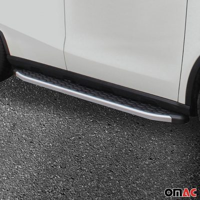 2003-2010 Porsche Cayenne Running Boards Side Steps Silver & Black