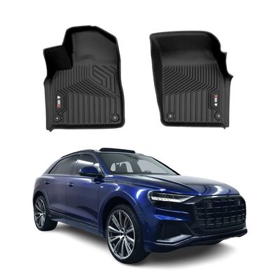 2018-2026 Audi Q7 Q8 SQ7 SQ8 Premium Floor Mats Liners First Row Front Black