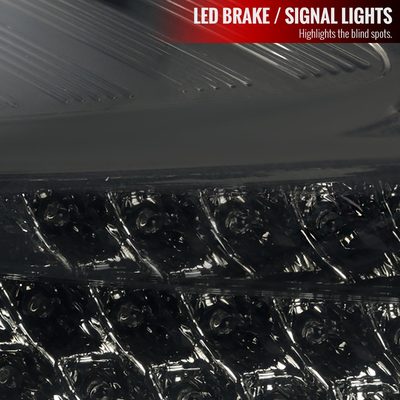 2015-2019 Ford Focus Hatchback LED Tail Lights Chrome Housing/Smoke Lens