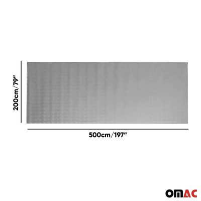 Rubber Pickup Trunk Mat Truck Bed Liner Trimmable Flooring Mat Black & Grey